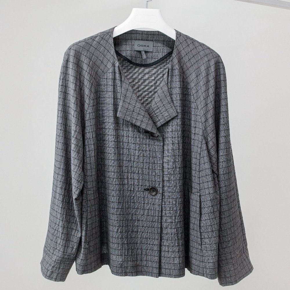 Oska Grey Plaid Jacket